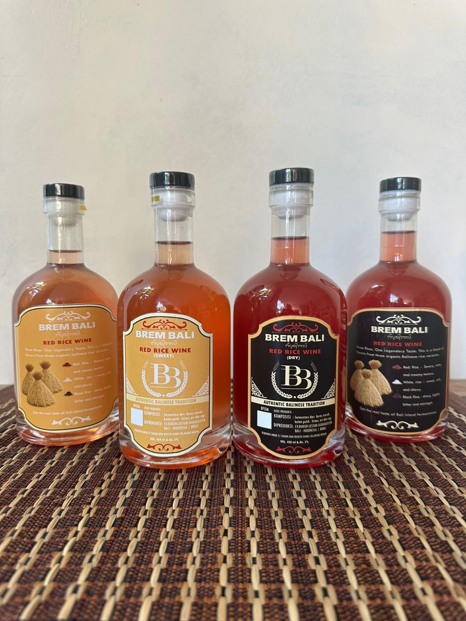 Brem Bali red rice wine sweet bottle